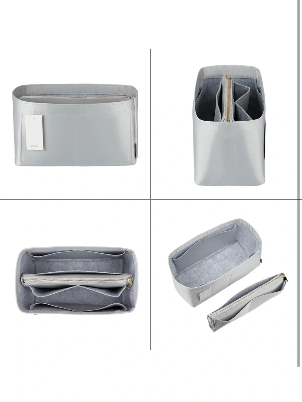 Purse Organizer Insert For Handbags, With Zipper M. 1838/bb9-1